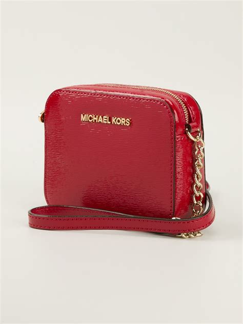 michael kors red cross bag